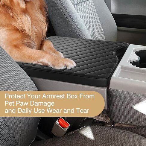 Center Console Cover for Ford F150 2015-2024 and F250 F350 F450 F550 2017-2024 with 40/20/40 Jump Seat Accessories, Leather Armrest Cover Pad Protection Seat Arm Rest Box Lid Accessories in Kuwait