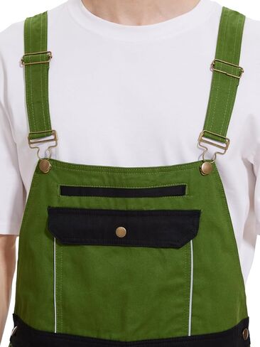 WORK IDEA Men's Bib Overalls Cotton Work Overalls Durable with Knee Pad Pockets in Saudi Arabia