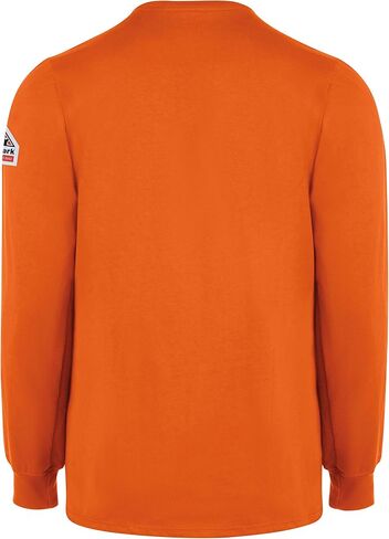 Bulwark Men's Flame Resistant 6.25 Oz Cotton Long Sleeve Tagless Henley Shirt in Saudi Arabia