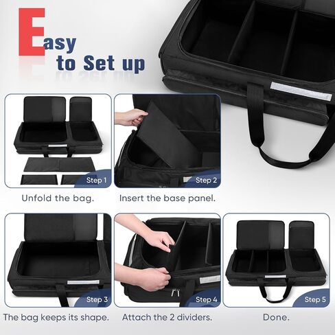 Outgeek Under Seat Storage Bag for Trucks: Truck Underseat Storage Organizer with 3 Detachable Inner Dividers|Anti-slip Bottom Fit for Full Size Trucks Crew Cab (Black) in Saudi Arabia