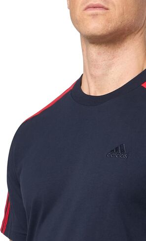 adidas Men's Essentials 3-Stripes Single Jersey Color Block T-Shirt in Saudi Arabia