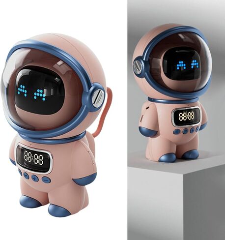 Garosa The Speaker AI Intelligent Voice Bluetooth Speaker Clock Alarm Clock Small Night Light Birthday Gift Decor for Home Party Outdoor Office () in Saudi Arabia