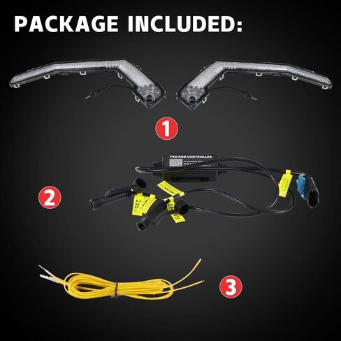 Can-Am Maverick X3 LED Signature Lights Fang Lights Turn Signal Light Assembly,Replacement for Can-Am Maverick X3 XDS XRS Max Turbo R Trail Sport Max Light #710004994,710004995,Plug and Play in Saudi Arabia