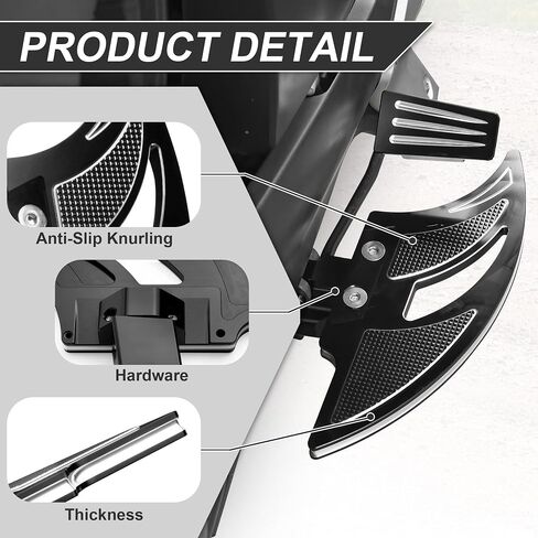 Large Bat Shape Driver Floorboards for the Can-Am Ryker All Models (2015-2025) | Rider Footrest Pedal for ACE 600 900 / Rally Edition/Sport (Black) in Saudi Arabia
