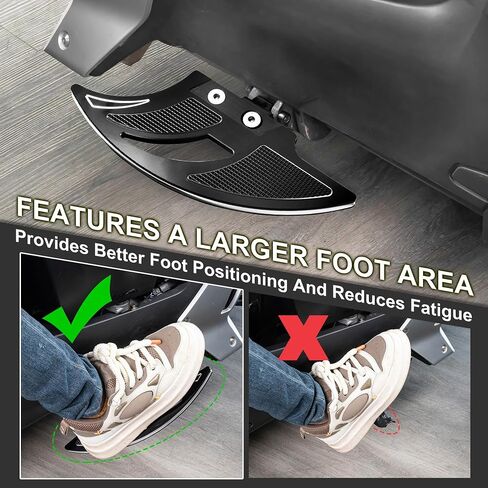 Large Bat Shape Driver Floorboards for the Can-Am Ryker All Models (2015-2025) | Rider Footrest Pedal for ACE 600 900 / Rally Edition/Sport (Black) in Saudi Arabia