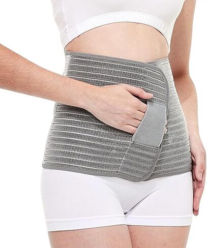 Mama Sue's Postpartum Recovery Belly Wrap Waistband or Post Surgical Adjustable Girdle, Great for Back Pain and Abdominal Compression (Large/X-large) in Saudi Arabia