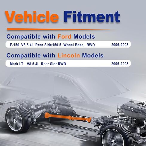 65-2002A عمود الدفع الخلفي الدعامة عمود عمود الإدارة مناسب لـ 2006-2008 Ford F-150 Lincoln Mark LT RWD استبدال #8L3Z4R602B in Kuwait