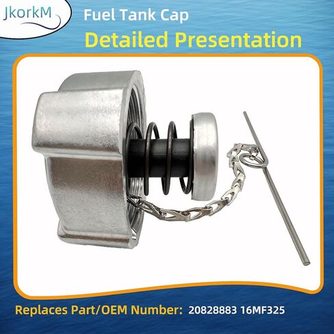 2031-11 25195379 Fuel Tank Cap 3" Neck With -8 Threads Fit For Freightliner, Mack, Volvo & Western Star Heavy Duty Trucks - Non-Locking, Female, Replaces OEM 16MF316 in Saudi Arabia