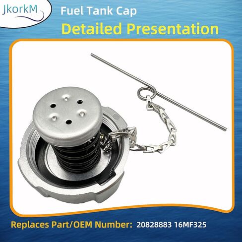 2031-11 25195379 Fuel Tank Cap 3" Neck With -8 Threads Fit For Freightliner, Mack, Volvo & Western Star Heavy Duty Trucks - Non-Locking, Female, Replaces OEM 16MF316 in Saudi Arabia