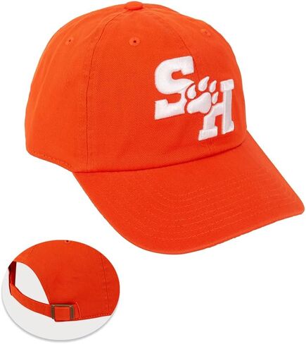 قبعة بيسبول من Desert Cactus Sam Houston State University SHSU Bearkats ذات حواف مطرزة وحزام قماشي قابل للتعديل للبالغين (النمط B) أسود in Saudi Arabia