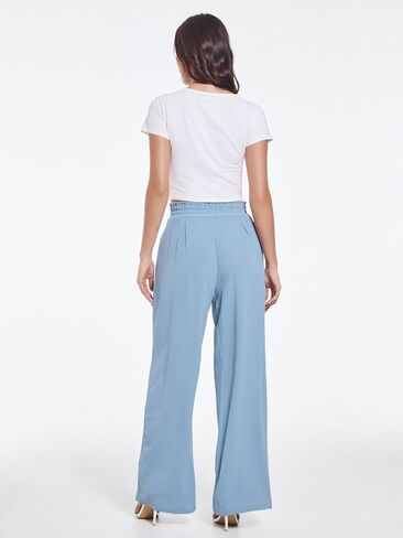 Womens Wide Leg Pants high wiasted Adjustable Tied Lightweight Busniness Vcation Fall Casual Trouser with Pockets in Saudi Arabia