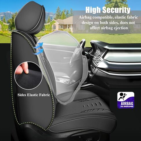 Seat Covers for Toyota Camry 2002-2023 2024 2025 Full Set 5 Seats - Premium Breathable Perforated Leather - for Toyota Camry Accessories (Black) in Saudi Arabia