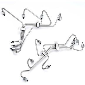 Nakuuly Fuel Injection Lines Set of 8 Compatible with 1983-1994 Ford F150 F250 F350 6.9L 7.3L IDI Diesel Fuel Injector Hard Lines