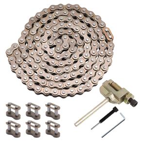 25 Roller Chain 132 Link + Drive Chain Breaker fit for Razor MX500 MX650 SX350 SX500 SX650 Mcgrath Dirt Rocket Bike Off Road Motocross Pit Bike Kids Electric Scooter Moped Mini Pocket Bike