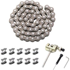 25H 62 Links Timing Starter Chain Breaker for 70cc 90cc 110cc 125cc TaoTao ATA Kazuma Falcon Coolster Mountopz Lifan Vitacci Ice Bear Sunl Chinese ATV 4 Wheeler Quad Go Kart Pit Dirt Bike Parts