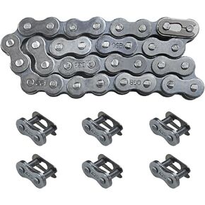 HOLATO #420 Drive Chain 32 Link + Master Link for Coleman Powersports 196cc 6.5 Hp KT196 CK196 HS200GK Go Kart Heavy Duty Parts