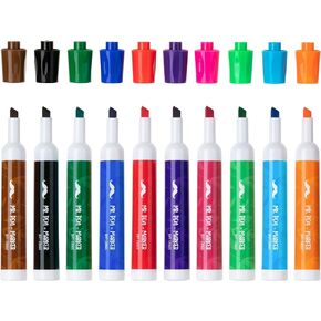 Mr. Pen Dry Erase Markers/Pens With Chisel Tip, 10 Pack, Low Odor, Assorted Colors, Whiteboard