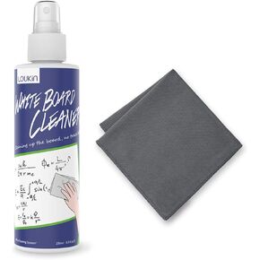 loukin Non-Toxic Whiteboard Cleaner, 8.5 fl oz Dry Erase Board Cleaner, Low-Odor White board Cleaning Spray, Removes Stubborn Marks from Whiteboards, Chalkboard (12-Pack)