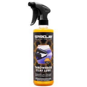 Proje Throwback Clay Lube - Ultra Slick Clay Bar Lubricant Reduces Friction - Synthetic Water Based Formula - for Clay Bar Clay Mitts Clay Towels and Clay Discs - Decontamination Spray - 16 Fl Oz