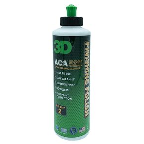 3D ACA 520 Finishing Polish - 8oz - Step 2 Body Shop Finishing Polish - Easy Clean Up, Superior Finish, No Fillers - True Paint Correction - Alpha Ceramic Alumina