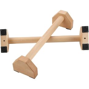 Pushup Stands - Wooden Push Up Bars Gym Gear Equipment with Anti-Slid Mat Workout Solid Exercise Women Men Portable Fitness