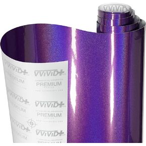 VViViD+ Gloss Psycho Purple Vinyl Wrap Film (1ft x 5ft)