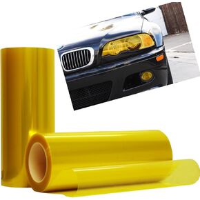 Optix JDM Yellow Tint Vinyl Cover Wrap Film Gloss Headlight Fog Lights - 12" x 36" Inch in Kuwait