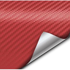 VVIVID® XPO Red Carbon Fiber Wrap Vinyl Roll with Air Release Technology (1FT X 5FT)