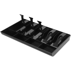 Cash Register Drawer Insert Tray to 5 Bill/4 Coin Compartments Cash Tray for Money Storage(Black)