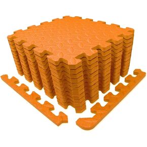 9HORN Exercise Mat/Protective Flooring Mats with EVA Foam Interlocking Tiles and Edge Pieces Suitable for Gym Equipment, Yoga, Surface Protection