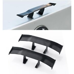 2 PCS Car Mini Spoiler Wing,6.7 Inch Car Tail Wing Mini Auto Carbon Fiber Texture Decoration Without Perforation,Universal Mini Tiny Trunk Spoiler Auto exteriores Rear Tail Wings for Most Cars in Saudi Arabia