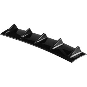 23 inch Universal Car Rear Bumper Lip Diffuser Shark Fin Style Bumper Spoiler,Glossy Black