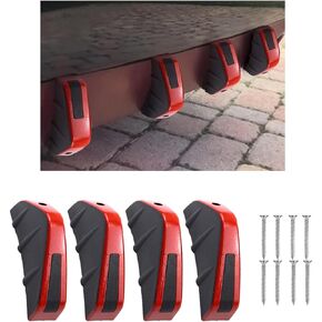Car Rear Lower Bumper Diffuser, Shark Fin Spoiler Protective Cover Lip Splitter, Anti-Crash Accessories, Universal Car Decoration with Screw for Car SUV Truck (Black)