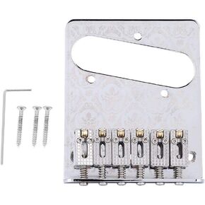 Guitar Bridge, Metal Roller Bridge Saddle for TL Telecaster Guitar with Single Coil Pickup Hole Musical Instrument Accessory