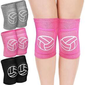 Leyndo 3 Pairs Kids Knee Pads Non Slip Dance Knee Pads Soft Breathable Volleyball Knee Pads Collision Avoidance Knee Brace for Youth Girls Boys Dance Yoga Running Workout
