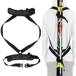 Cosmos Ski and Poles Carrier Strap Ski and Poles Backpack Sling Strap Ski Shoulder Strap Harness, Free the Hands and Holding Ski and Poles for Snow Ski Skiing
