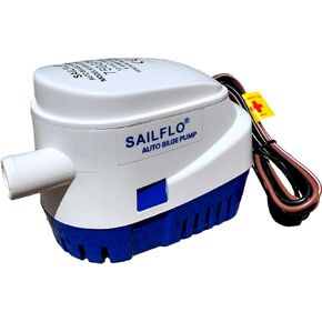 SAILFLO Automatic Submersible Boat Bilge Water Pump 12v 750gph Auto with Float Switch 3/4 inch Hose Outlet (Blue - Automatic)