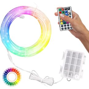 Badminton Net Light, 33ft LED Volleyball Net Outdoor String Lights with Remote, 17 Colors 7 Modes Waterproof Decorative Lights for Backyard Badminton Volleyball Game at Night(Net not Include)