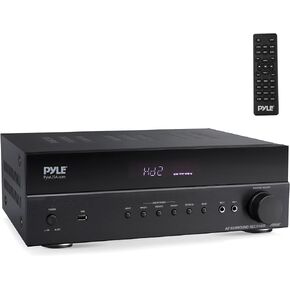 Pyle 5.2 Channel Hi-Fi Home Theater Receiver - 1000W MAX Wireless BT Surround Sound Stereo Amplifier System with 4k Ultra HD Support, MP3/USB/DAC/FM Radio, Ideal for Immersive Home Audio Experience