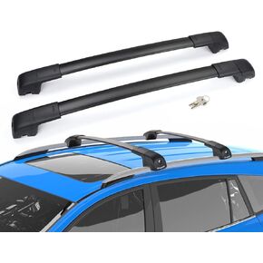 BougeRV Lockable Car Roof Rack Cross Bars Compatible with Toyota RAV4 2019-2024 with Factory Side Rail (Not Fit Adventure/TRD Off-Road/Hybrid Woodland Edition/22-24 LE), Aluminum Anti-Rust Crossbars