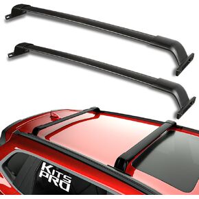 KitsPro 260lb Roof Rack Cross Bars for 2016-2019 Ford Explorer (ONLY FIT Factory Raised Side Rails), Matte Black Heavy Duty Aluminum Cargo Crossbar