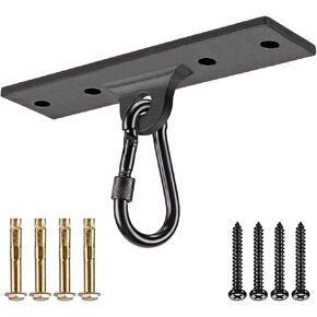Dolibest Heavy Bag Hangers Brackets, Punching Bag Hangers, Heavy Bag Ceiling Mount with Carabiner for Body Weight Strength Training Systems, Aerial Yoga Swing & Hammock, Resistance Band