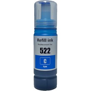 Trokliey 522 Ink Bottle Replacement for ET-2803 ET-2720 ET-2800 Refill Ink Bottle Blue High Yield Compatible for ET-4810 ET-2400 ET-4700 ET-4800 Printer