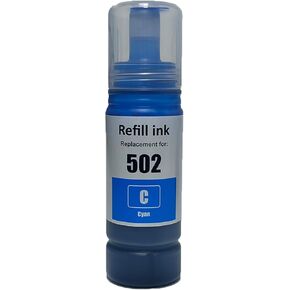 502 زجاجات حبر متوافقة مع استبدال الحبر 502 T502 للعمل من أجل ET-2700 ET-2750 ET-2760 ET-2850 ET-3700 ET-3710 ET-3750 ET-3760 ET-3830 ET-3843 ET-3850 ET-4750 ET- طابعة 4760 ET-15000، 1 سماوي in Kuwait