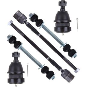 SCITOO 6PCS Set Suspension Kit Tie Rod Ends Ball Joints Rear/Sway Bar End Links for Ford for Mustang EV127 K8749 K8848