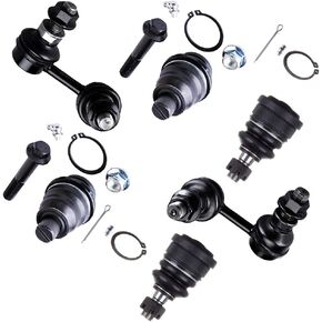 SCITOO 6PCS Set Suspension Kit Ball Joints Sway Bar End Links Ball Joints For Nissan Frontier, For Nissan Pathfinder, For Nissan Xterra K80647 K80470 K80471 K80660