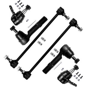 SCITOO 6PCS Set Suspension Kit Ball Joints Tie Rod Ends Sway Bar End Links For Buick Enclave, For Chevy Traverse, For GMC Acadia, For Saturn Outlook K500088 ES800286 K750155