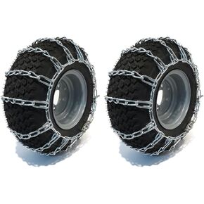 The ROP Shop Pair 2 Link TIRE Chains 15x6.00x6 for MTD/Cub Cadet Lawn Mower Tractor Rider