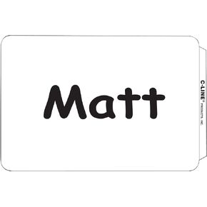 C-Line Pressure Sensitive Peel and Stick Name Badges, Plain White, 3.5 x 2.25 Inches, 100 per Box (92277)