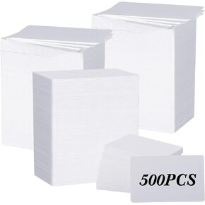 Blank PVC Cards White Quality Plastic ID Badge Printers Cr80 30 Mil Business Cards Fit Most Photo ID Badge Printers (1000 Pcs)